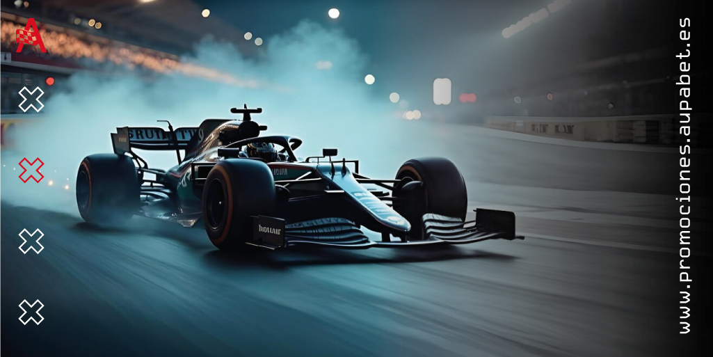 Coche de Fórmula 1 girando a gran velocidad en una curva del circuito