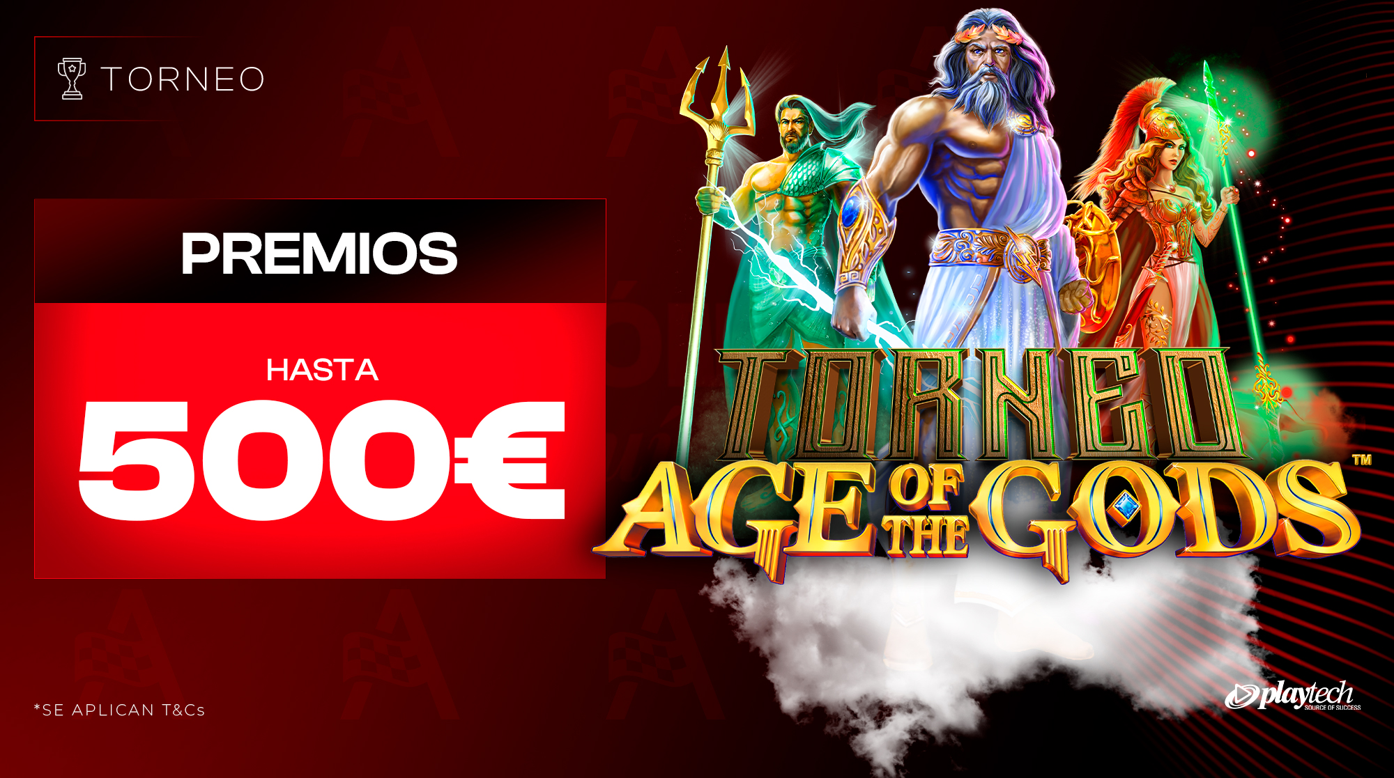 Torneo Slots AGEOFTHEGODS hasta 500&euro;
